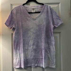 VS PINK V-Neck Purple Tye-Dye